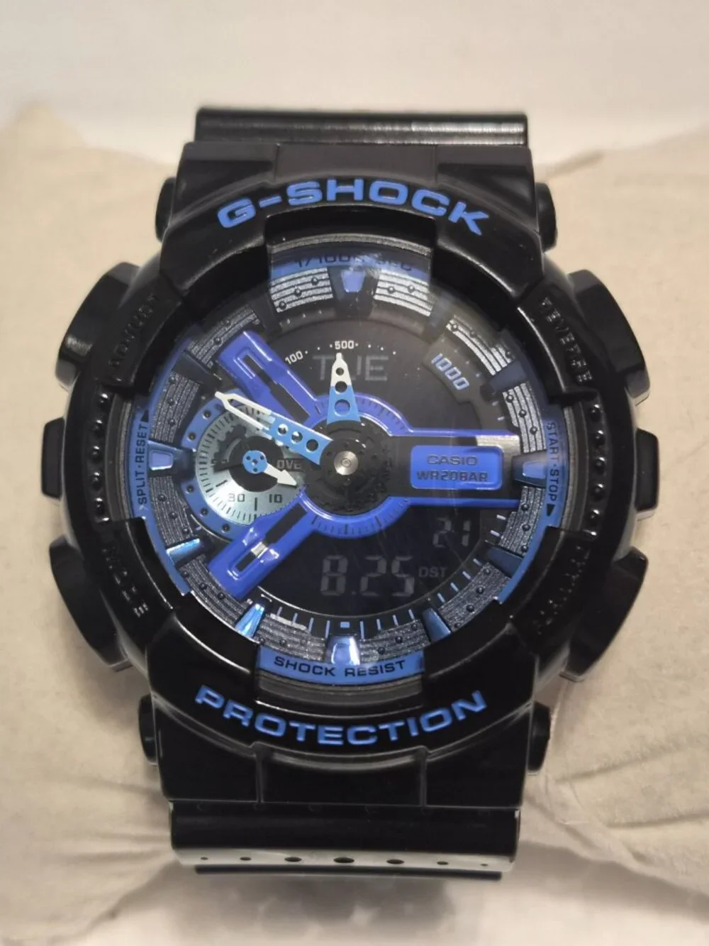 Casio G Shock Gloss Black and blue